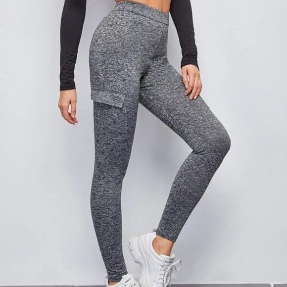 Flap Pocket Side Marled Fitted XL Pants - Picture 3 of 5